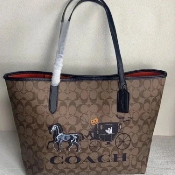 Coach Handbags - Coach Halloween tote and pumpkin driver coach wagon new
